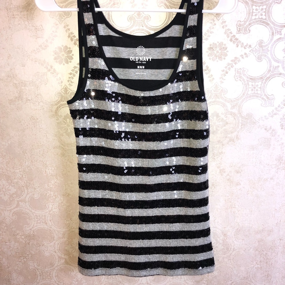 Striped Sequined TANK TOP